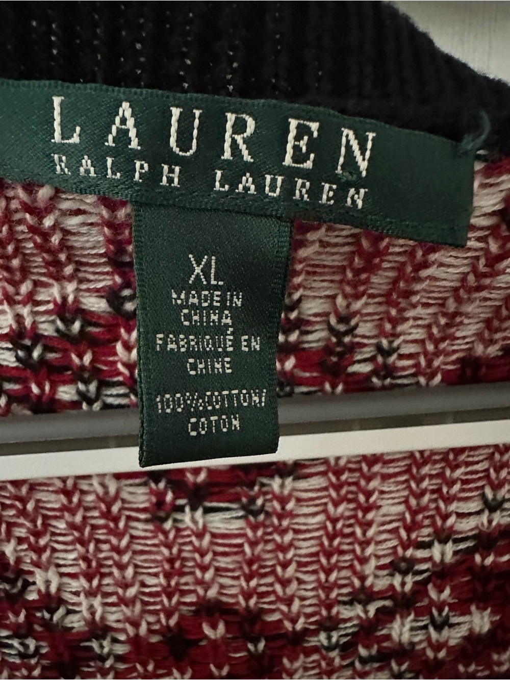 Lauren Ralph Lauren Southwestern Aztec Open Cardigan Sweater XL - Picture 10 of 10